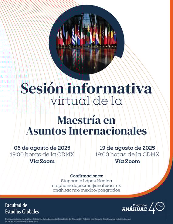 SI M. en Asuntos Internacionales - agosto