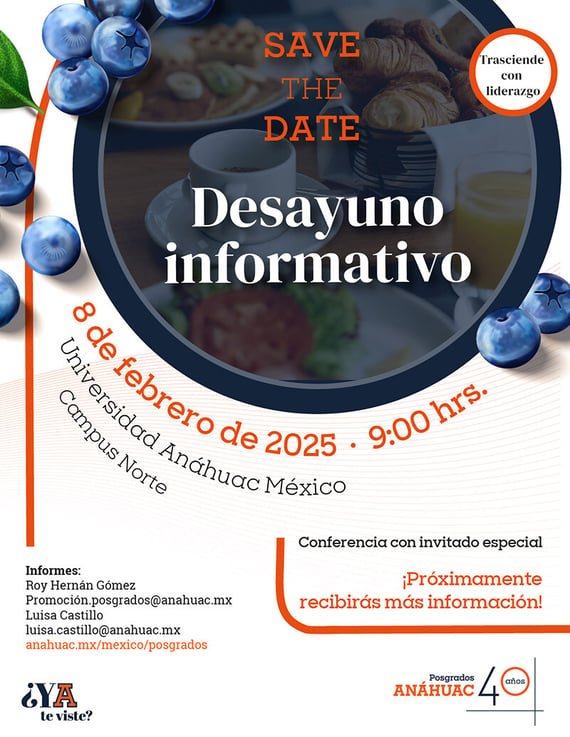 Save the date Desayuno febrero 2025