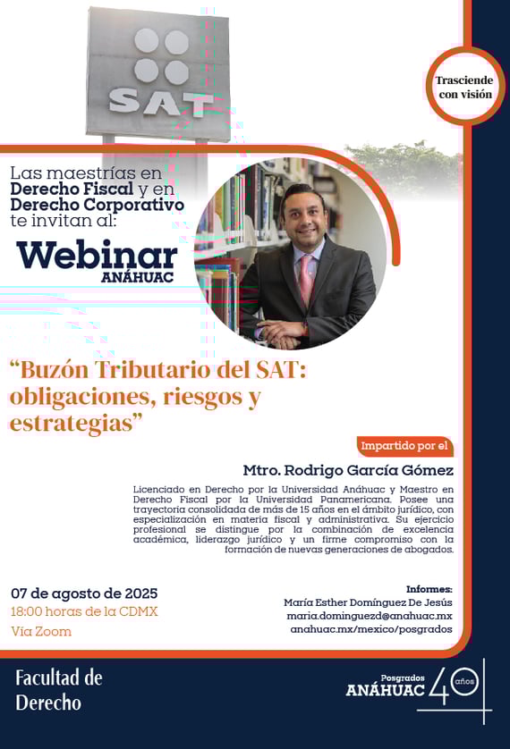 Webinar M en Derecho Fiscal y M. en Derecho Corporativo 07.08.25